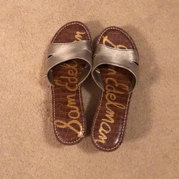 Barely worn Sam Edelman gold heels - Picture 1 of 6